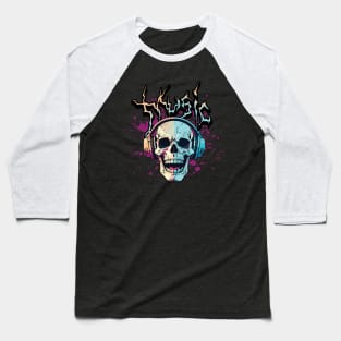 Music Skull Baseball T-Shirt